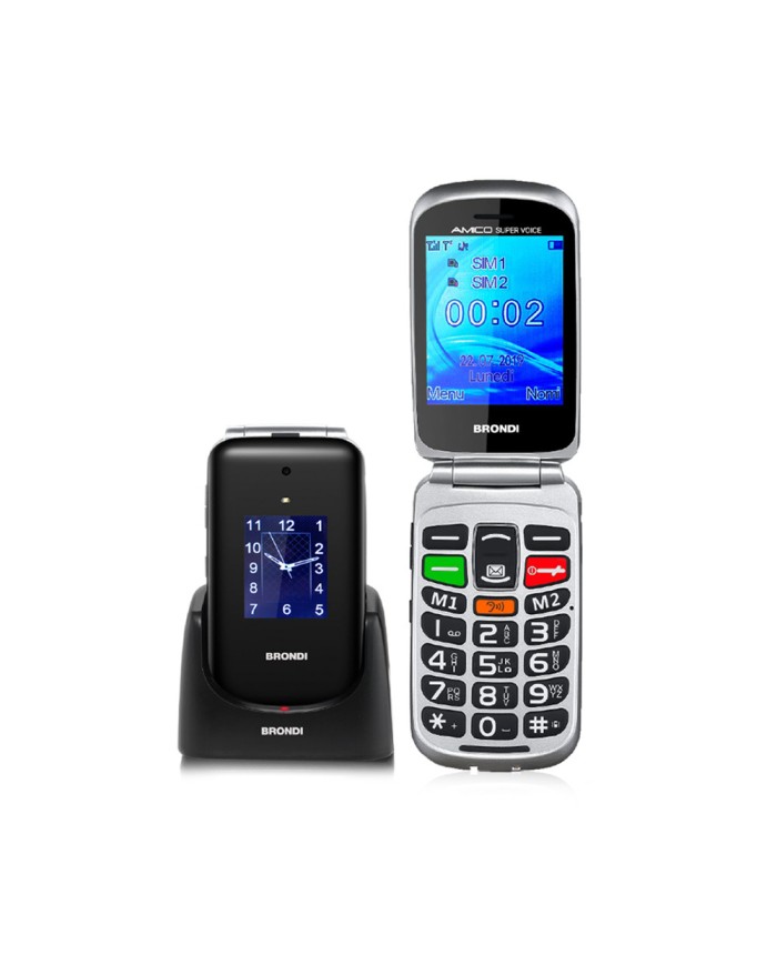 3160 - BRONDI AMICO HOME CELLULARE GSM PER ANZIANI CON TASTI